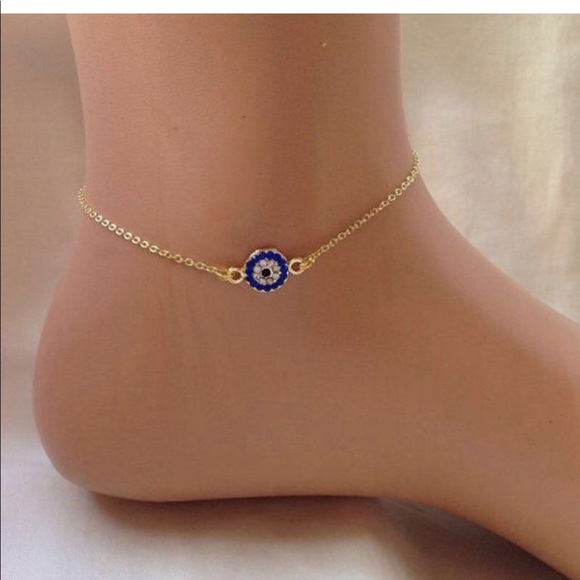 Jewelry - Fashion Single Chain Evil Eye Design Anklet